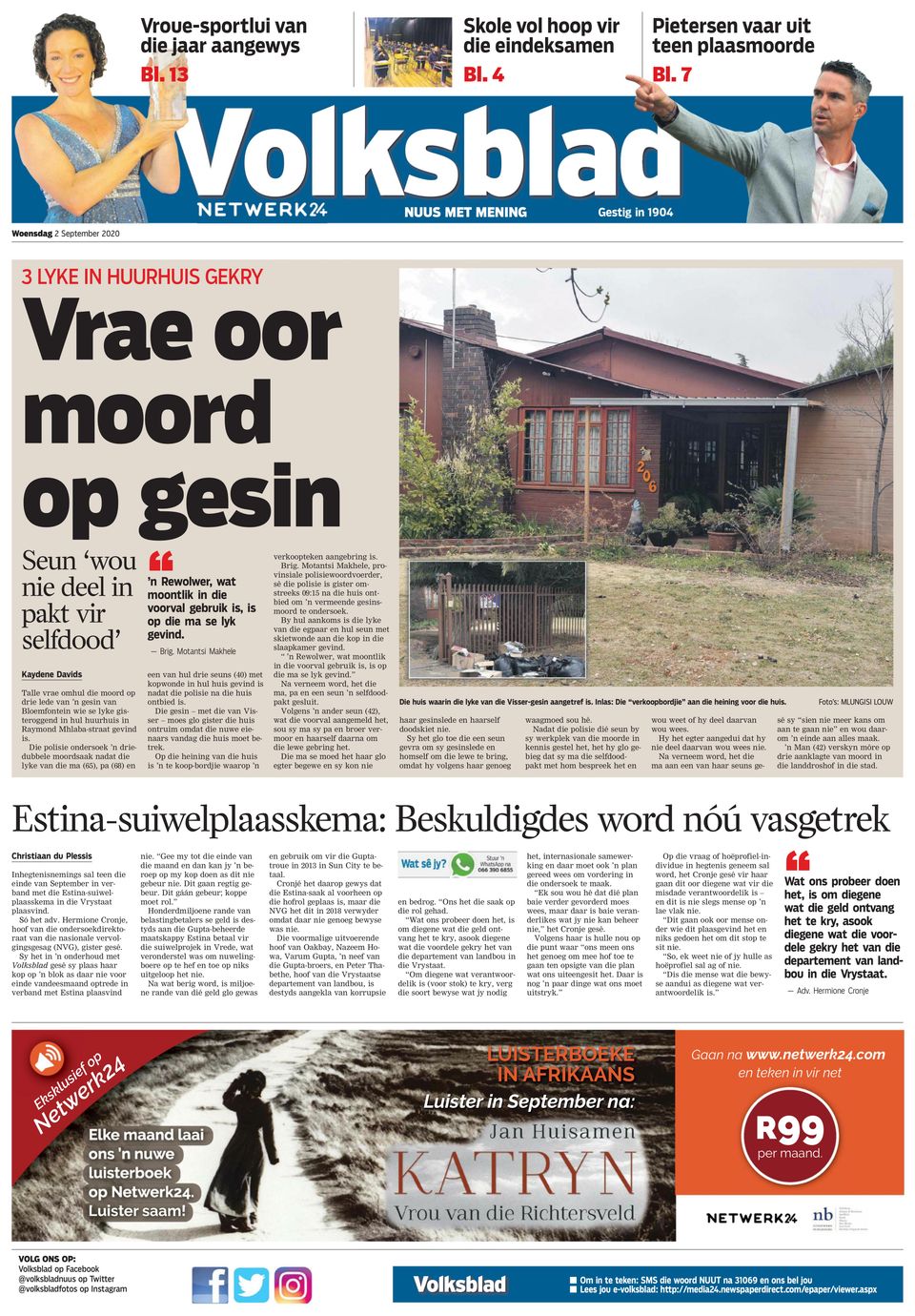 Volksblad September 02 2020 Newspaper Get Your Digital Subscription