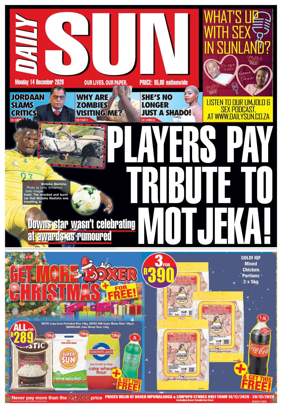 Daily SunDecember 14, 2020 Newspaper Get your Digital Subscription