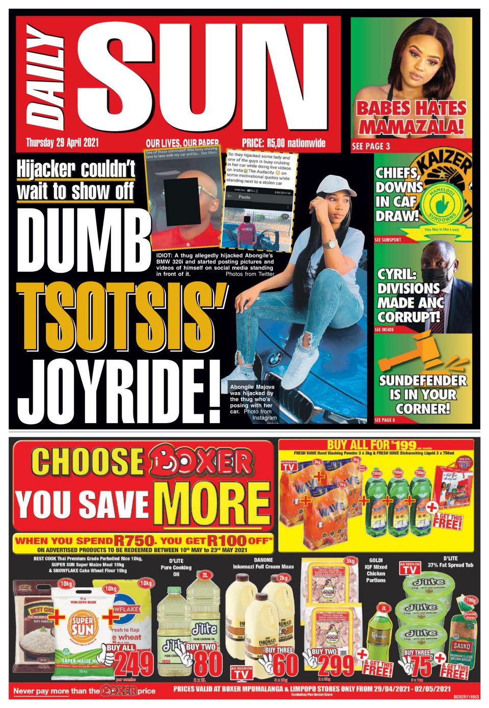 Daily SunApril 29, 2021 Newspaper Get your Digital Subscription
