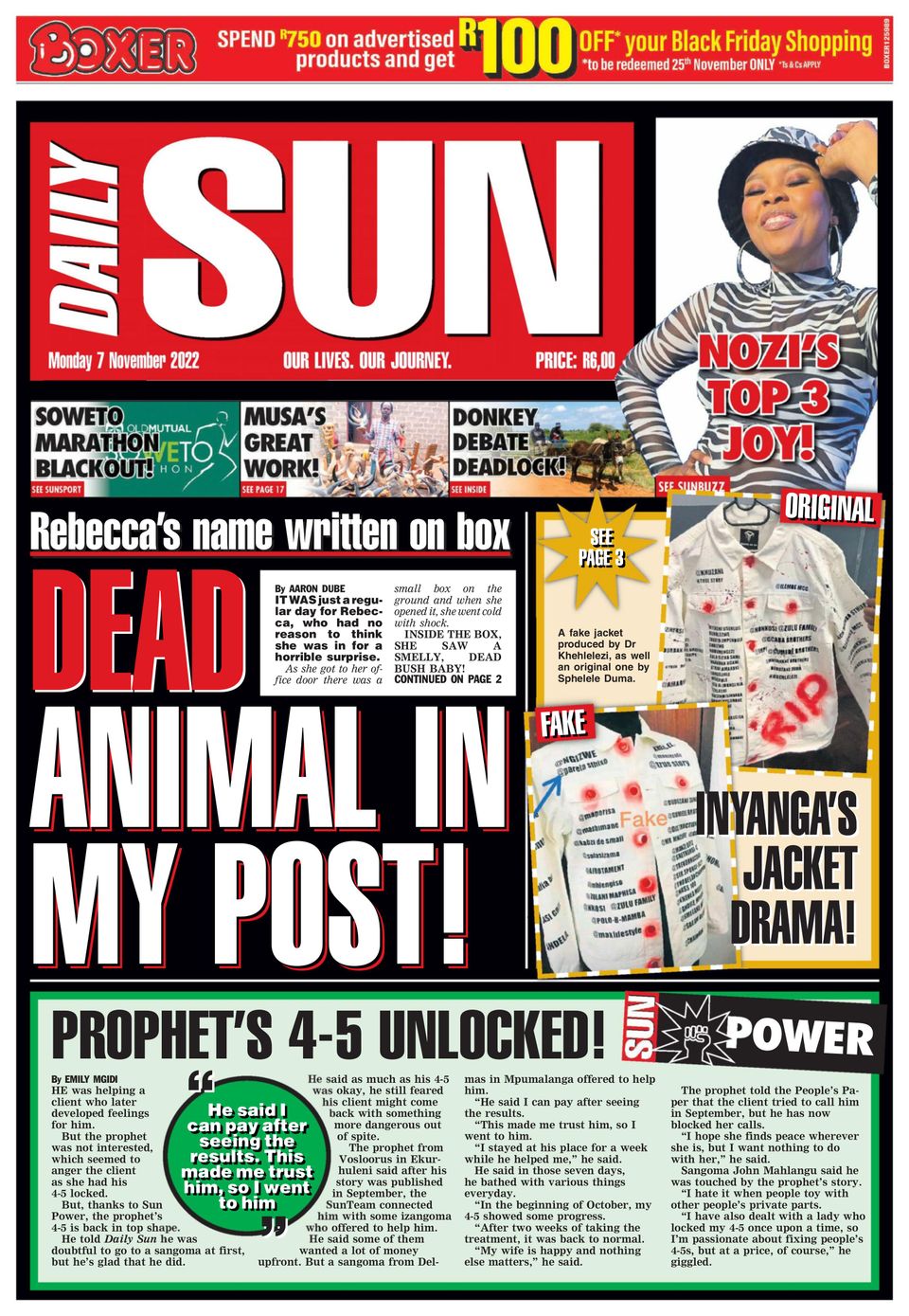 Daily SunNovember 07, 2022 Newspaper Get your Digital Subscription