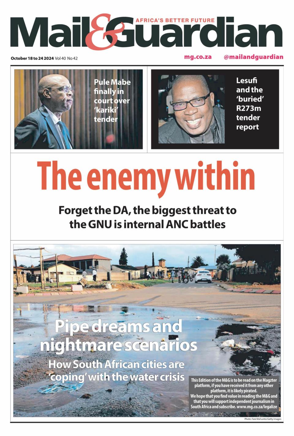 Get digital access to Mail & Guardian October 18, 2024 issue