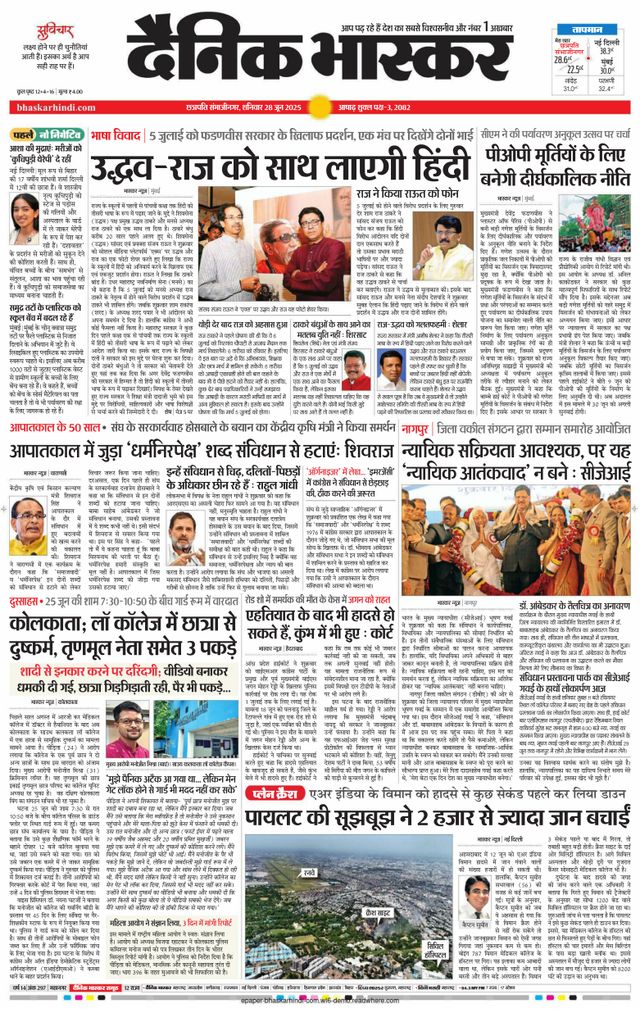 Dainik Bhaskar Chhatrapati Sambhajinagar