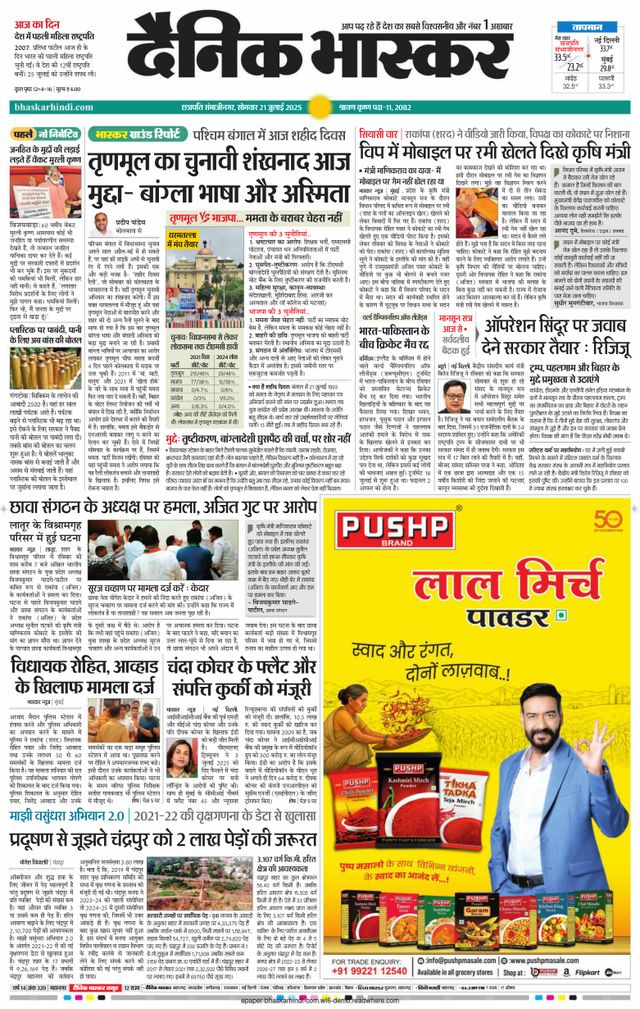 Dainik Bhaskar Chhatrapati Sambhajinagar