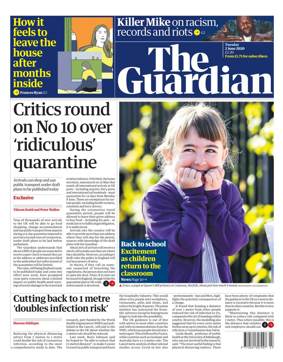 The Guardian June 2 2020 Newspaper Get Your Digital Subscription