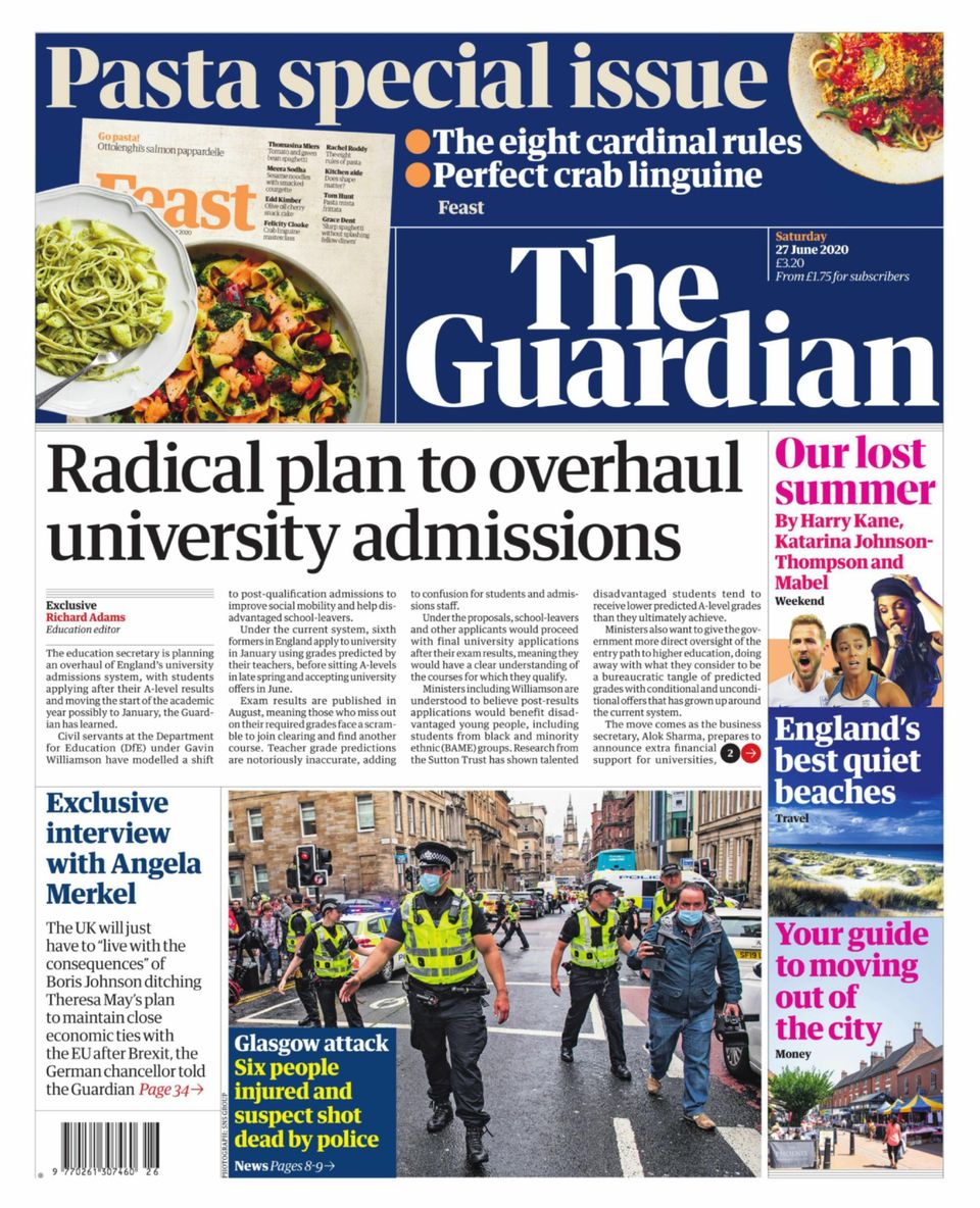 The Guardian June 27 2020 Newspaper Get Your Digital Subscription