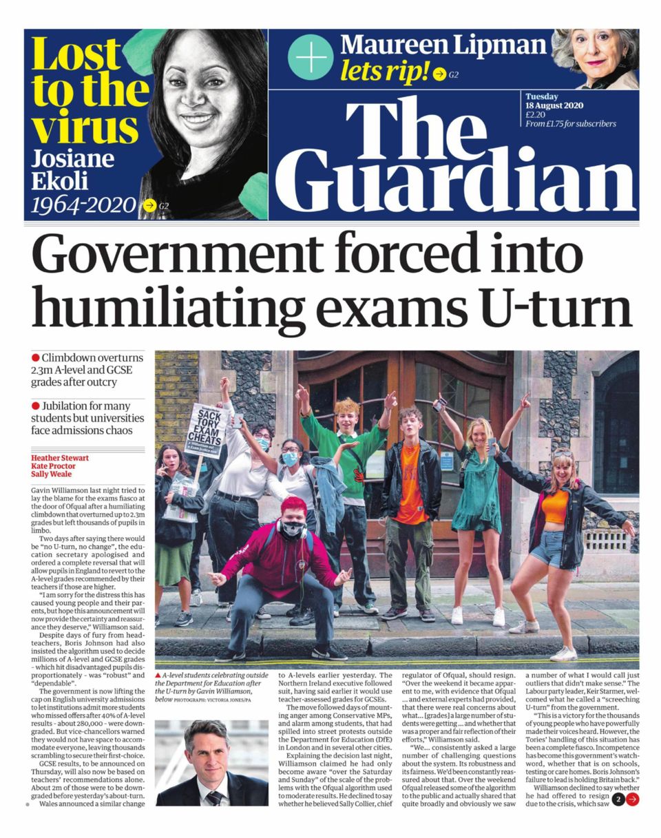 The GuardianAugust 18, 2020 Newspaper Get your Digital Subscription