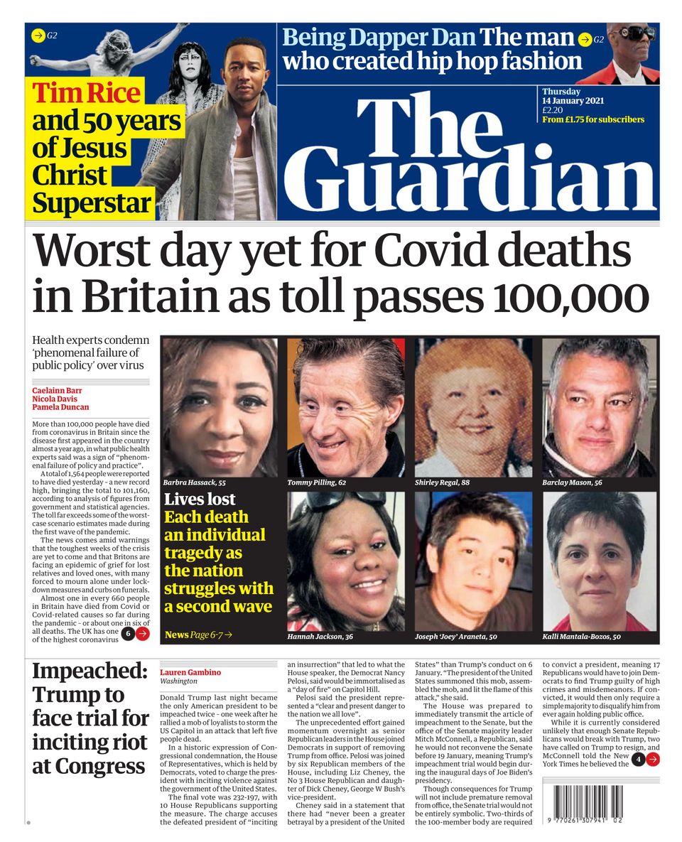 The GuardianJanuary 14, 2021 Newspaper Get your Digital Subscription