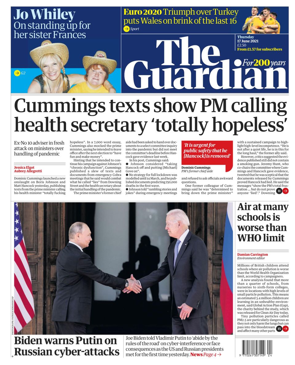 The GuardianJune 17, 2021 Newspaper Get your Digital Subscription