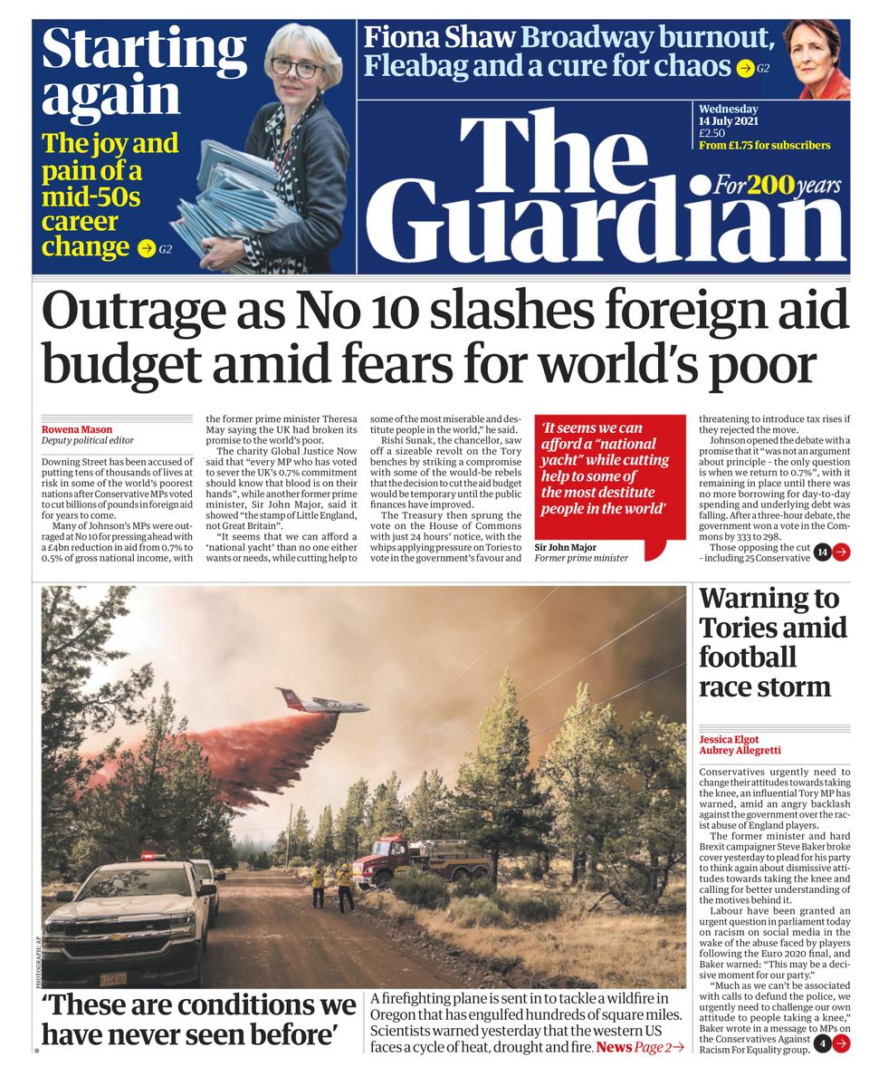 The Guardian July 14 2021 Newspaper Get Your Digital Subscription