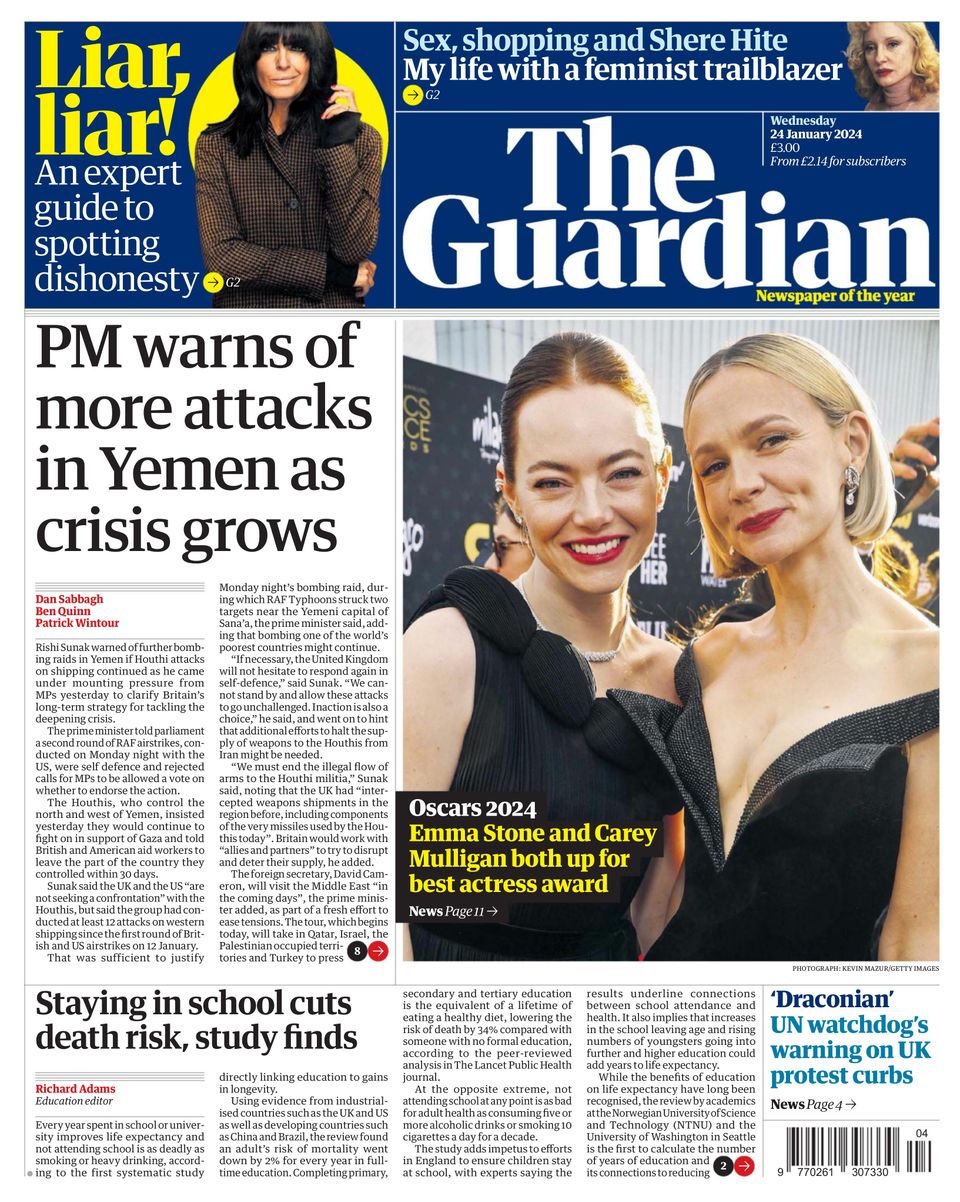 Get digital access to The Guardian - January 24, 2024 issue 