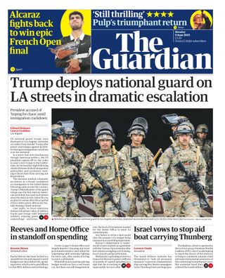 The Guardian - June 09, 2025 The Guardian Cover - June 09, 2025 Edition