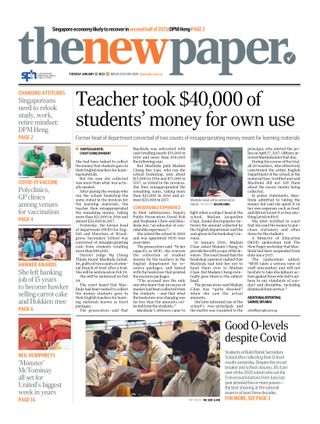 The New Paper - October 22, 2021 The New Paper Cover - October 22, 2021 Edition