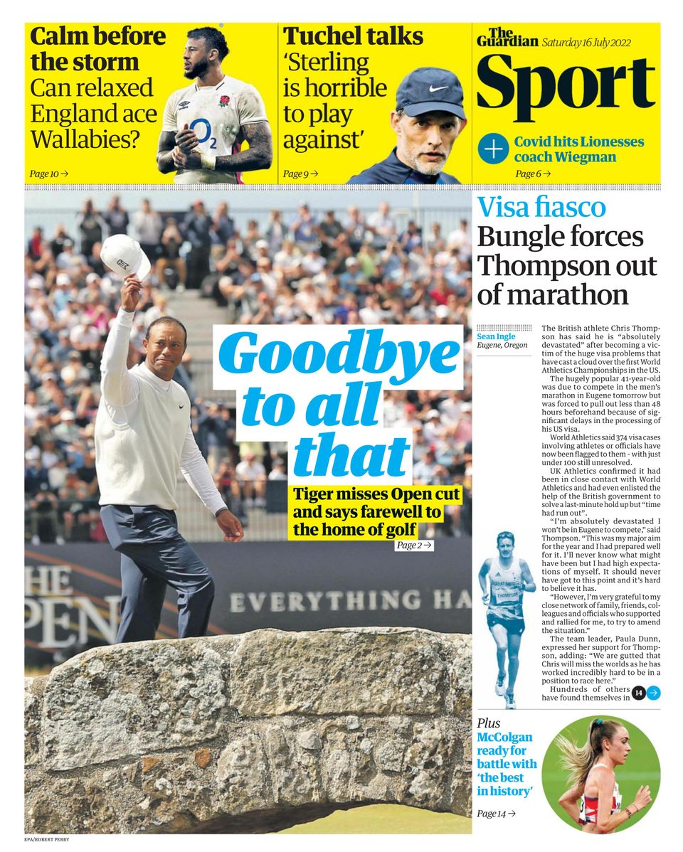 Guardian SportJuly 16, 2022 Newspaper Get your Digital Subscription