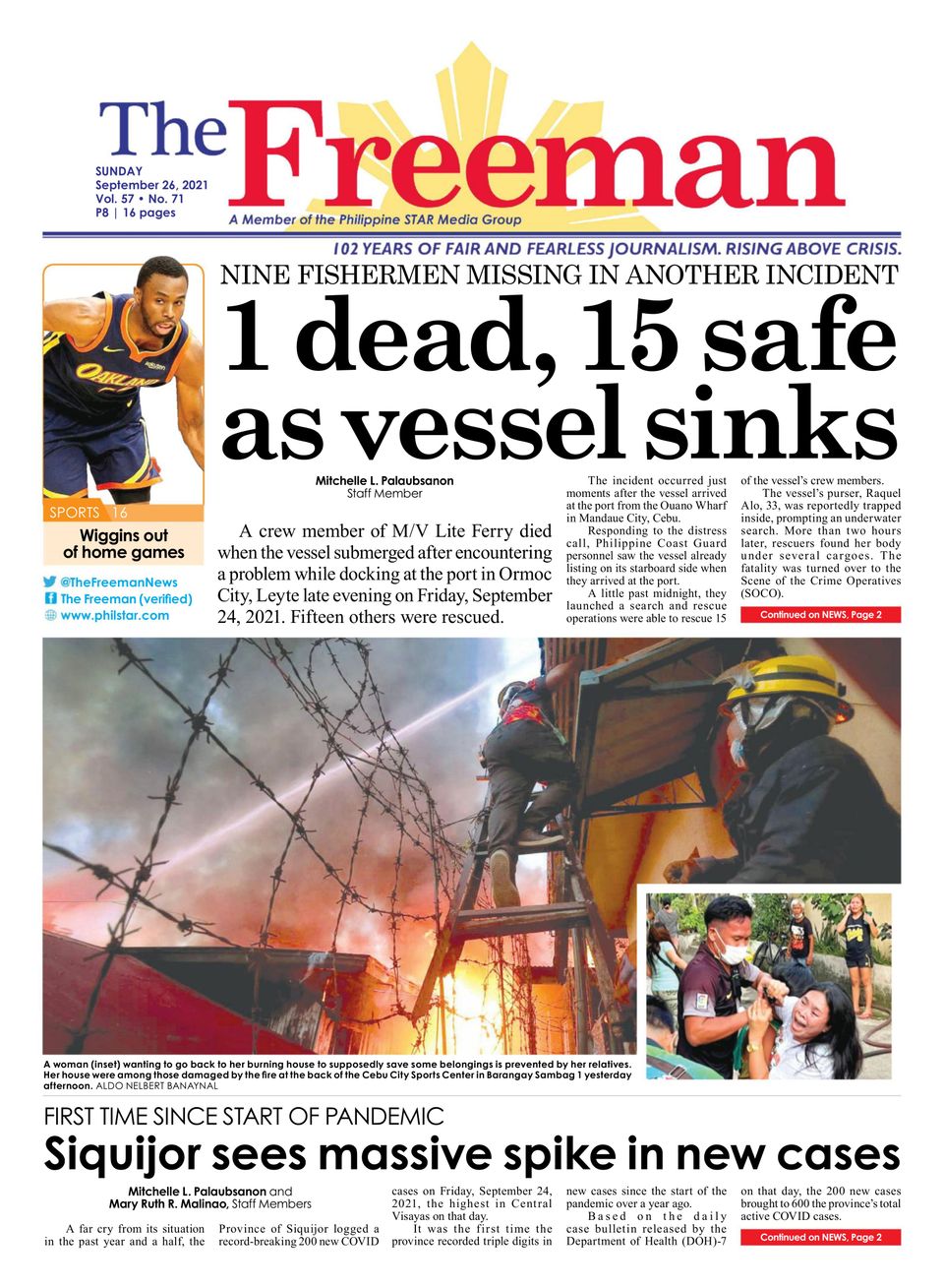 The FreemanSeptember 26, 2021 Newspaper Get your Digital Subscription