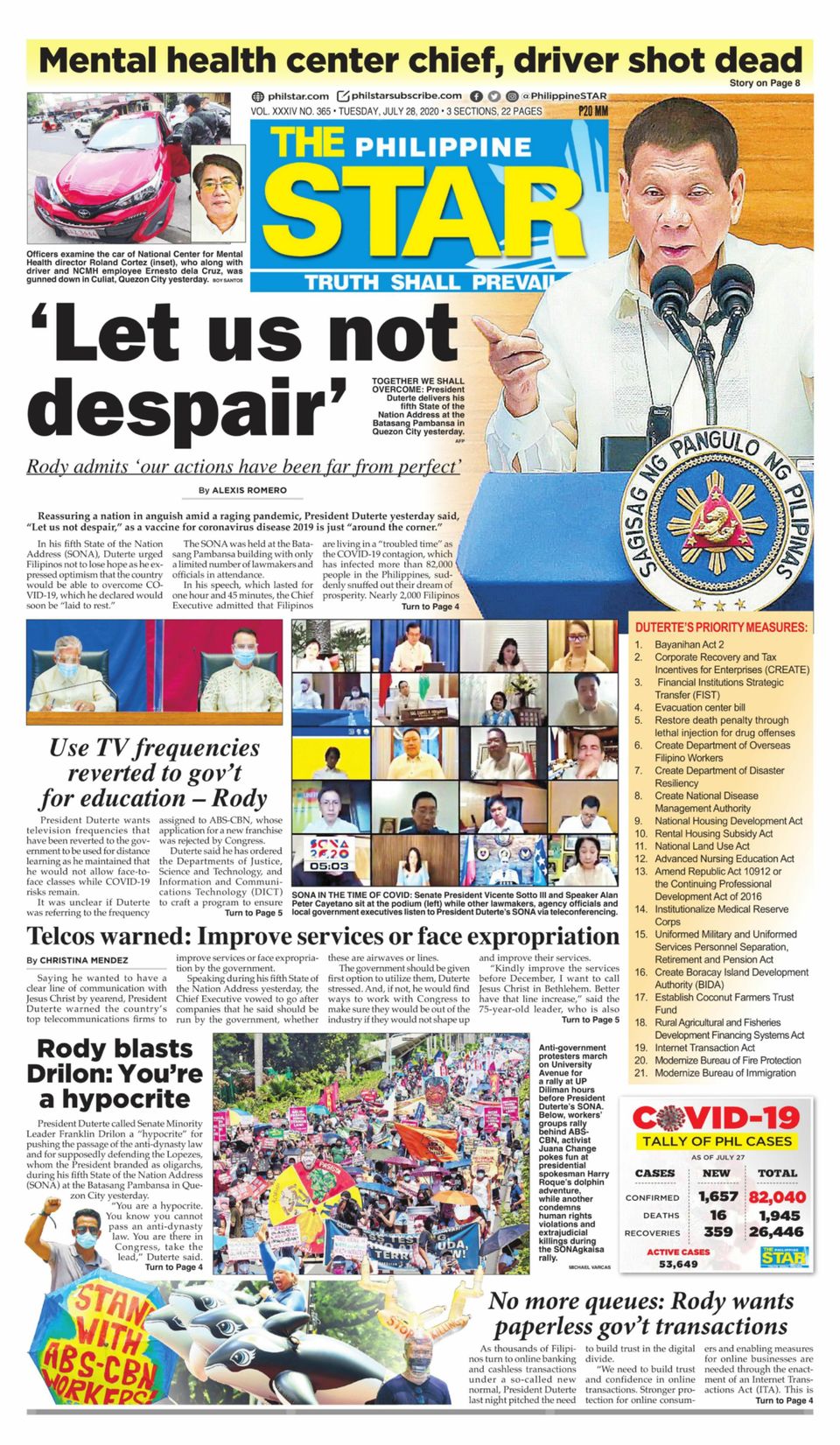 The Philippine StarJuly 28, 2020 Newspaper Get your Digital Subscription