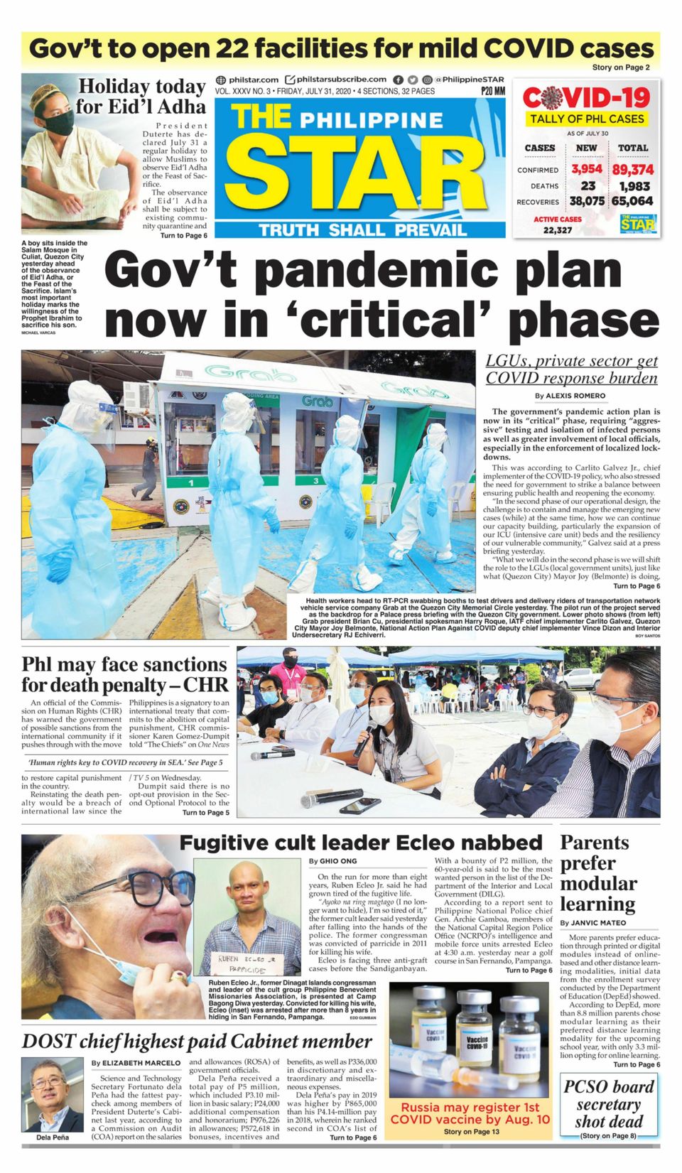 The Philippine Star-July 31, 2020 Newspaper - Get your Digital Subscription