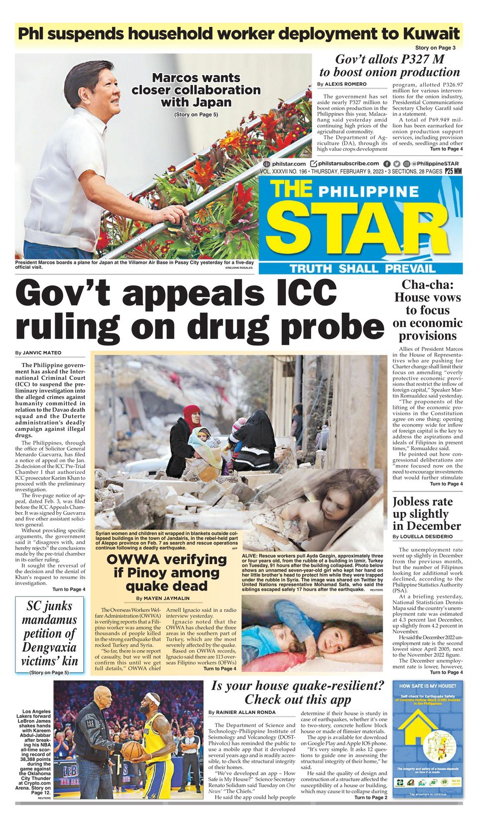 The Philippine StarFebruary 09, 2023 Newspaper