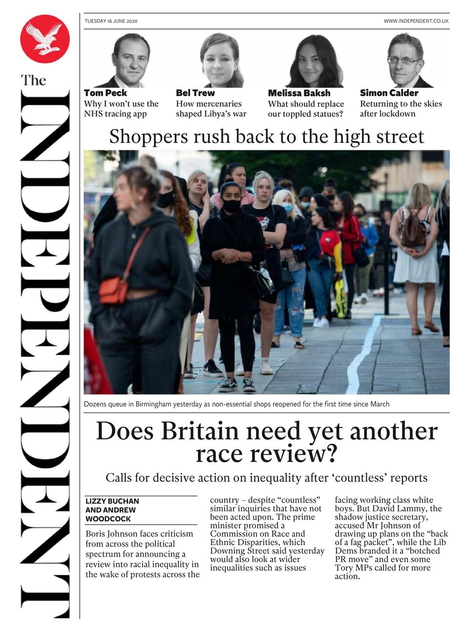 The IndependentJune 16, 2020 Newspaper Get your Digital Subscription