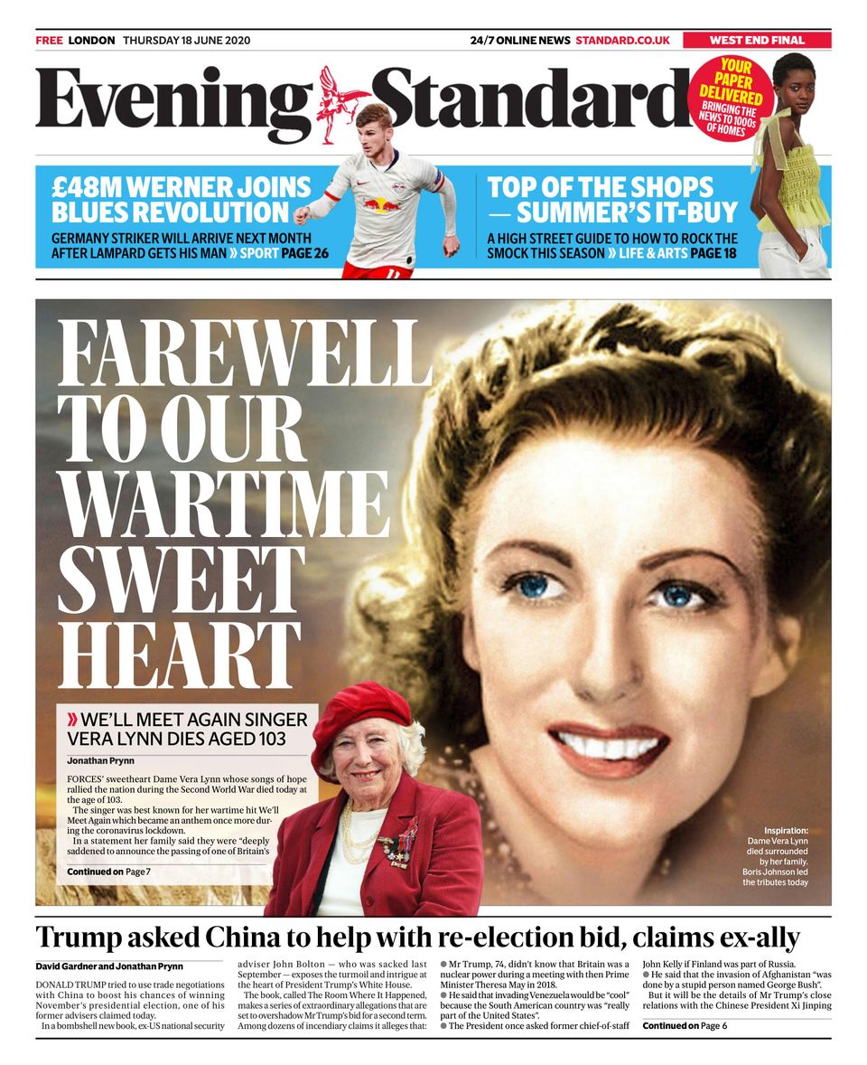 Evening Standard-June 18, 2020 Newspaper - Get Your Digital Subscription