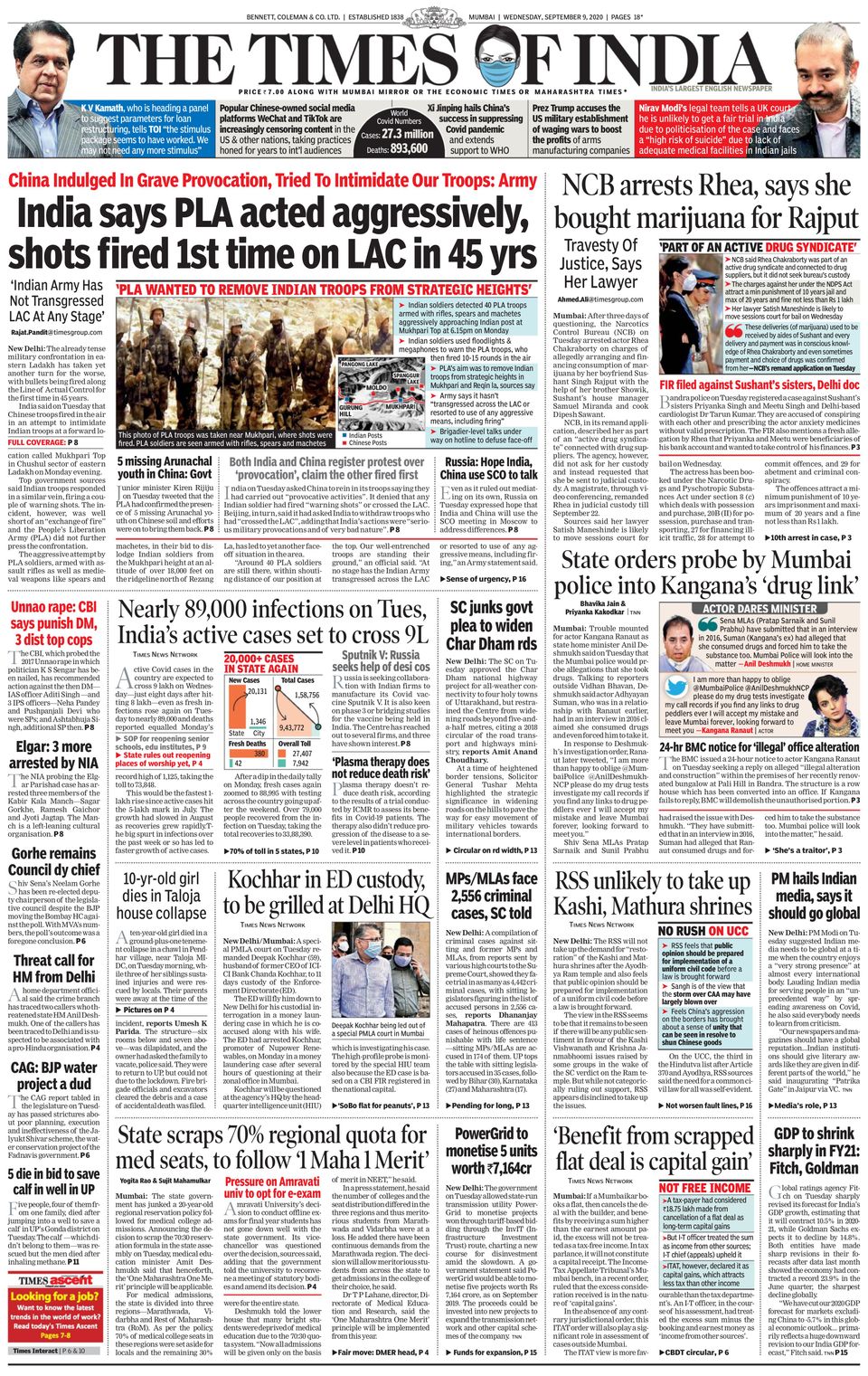 Get digital access to The Times of India Mumbai - September 09, 2020 ...