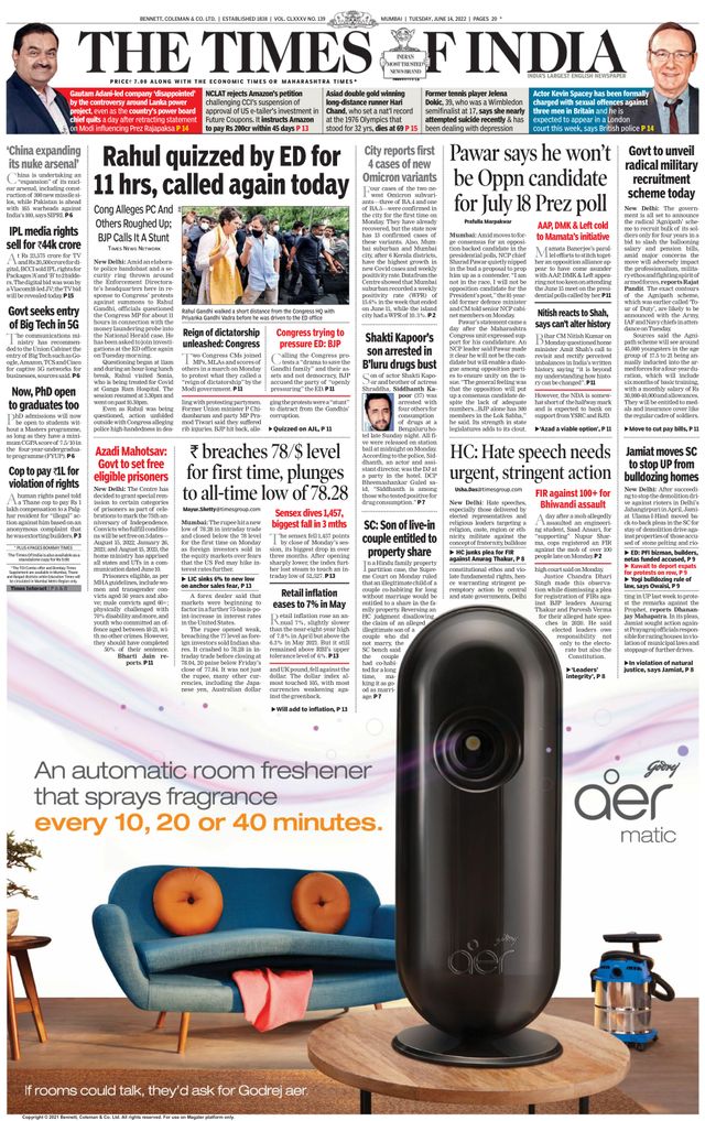 The Times of India Mumbai