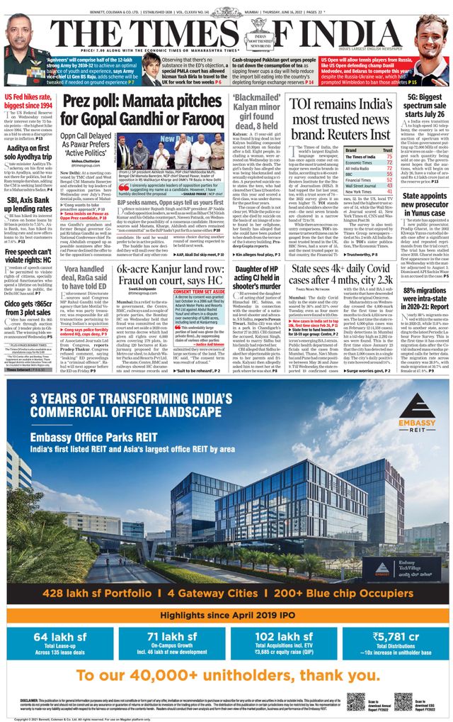The Times of India Mumbai