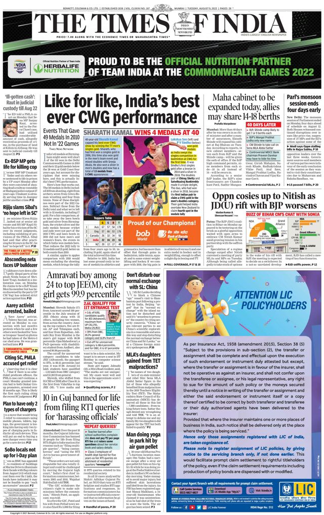 The Times of India Mumbai