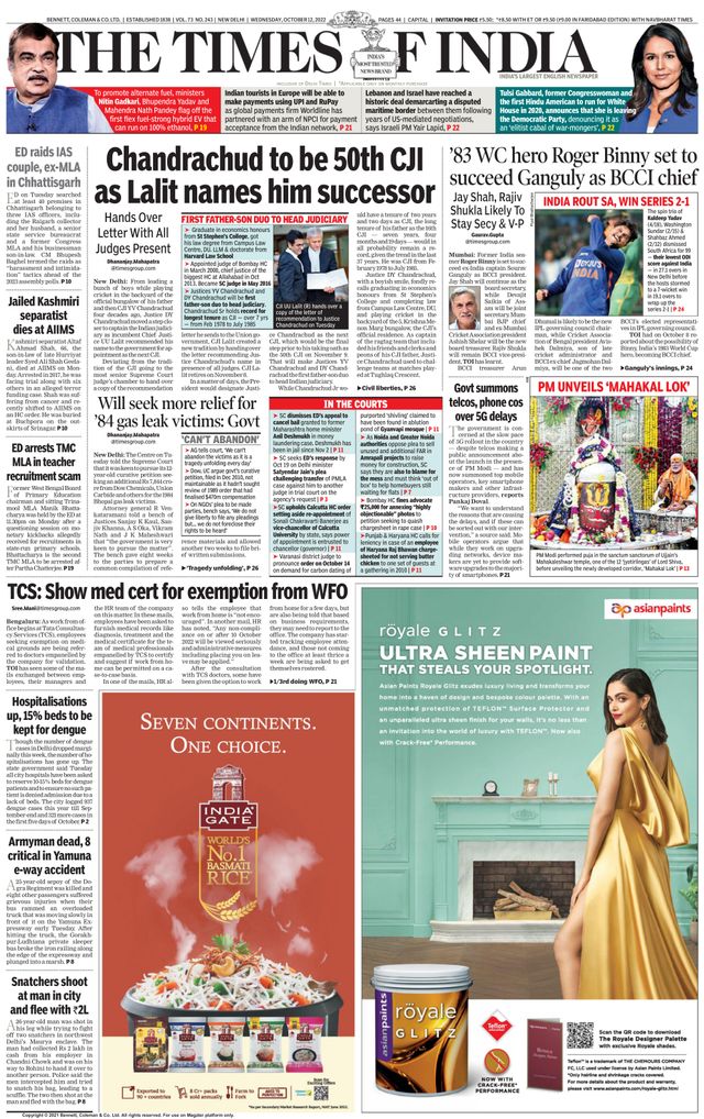 The Times of India Delhi