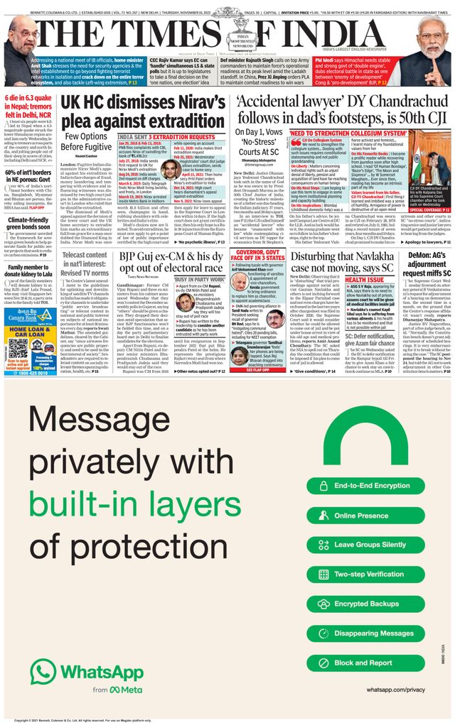 The Times of India Delhi