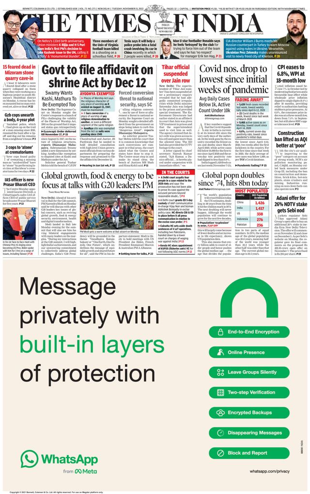 The Times of India Delhi