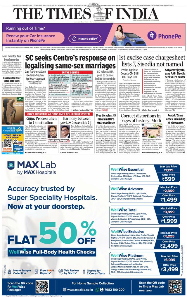 The Times of India Delhi