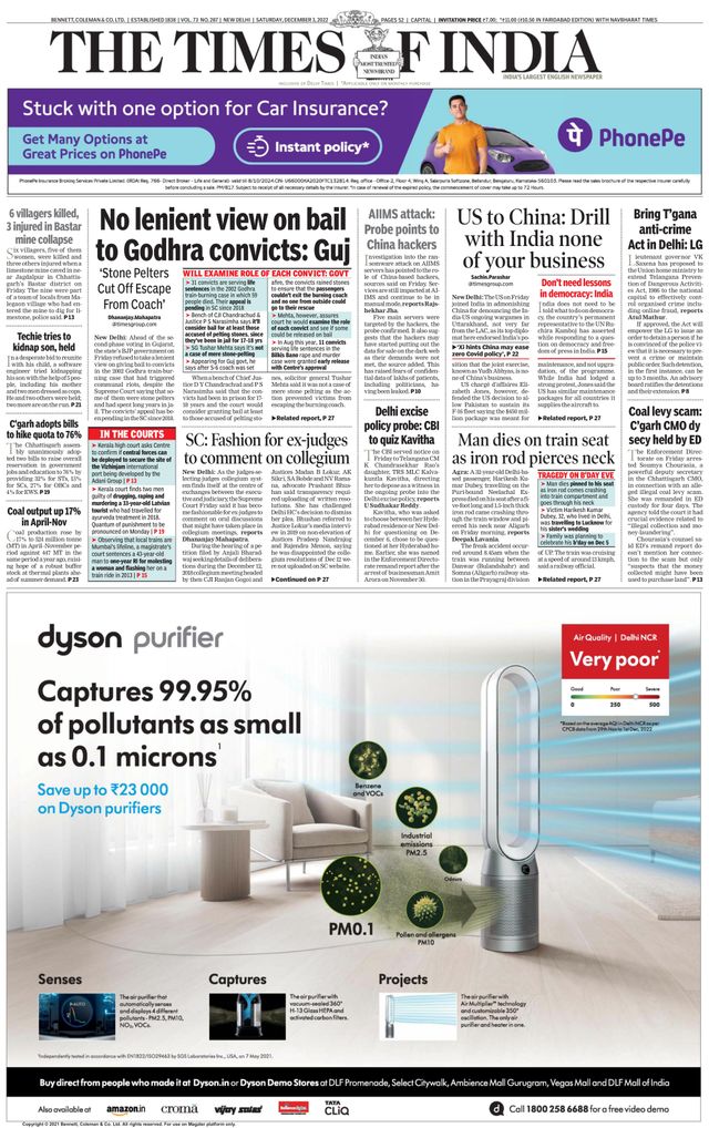 The Times of India Delhi