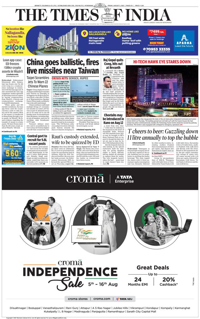 The Times of India Hyderabad