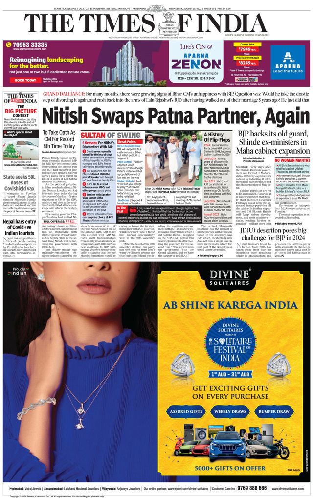 The Times of India Hyderabad