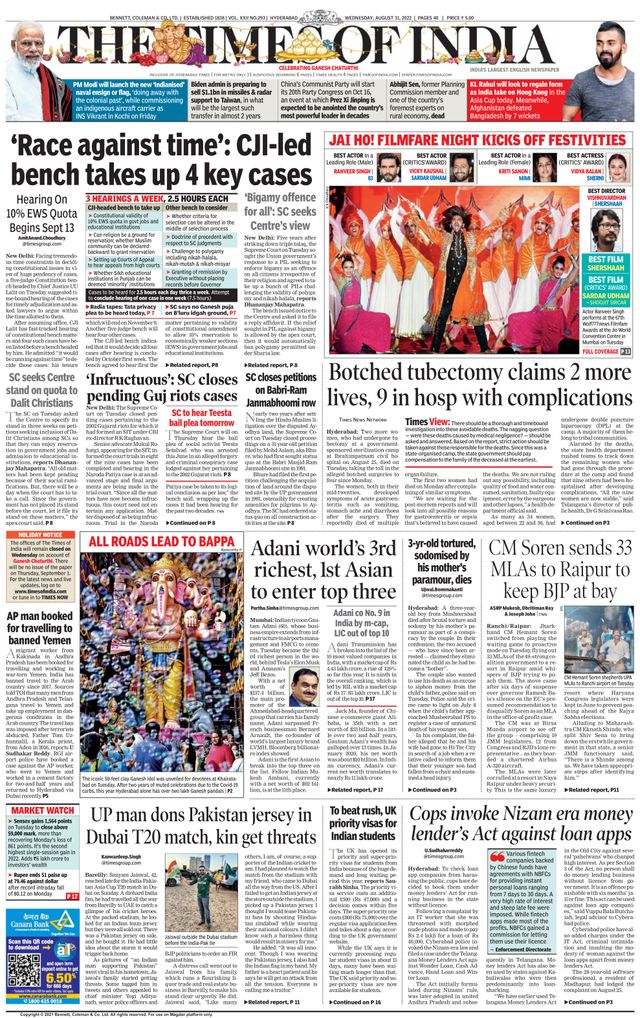 The Times of India Hyderabad
