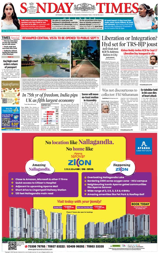 The Times of India Hyderabad