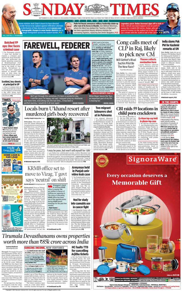 The Times of India Hyderabad