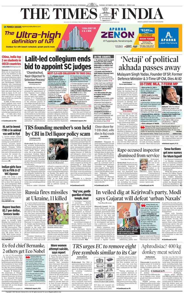 The Times of India Hyderabad