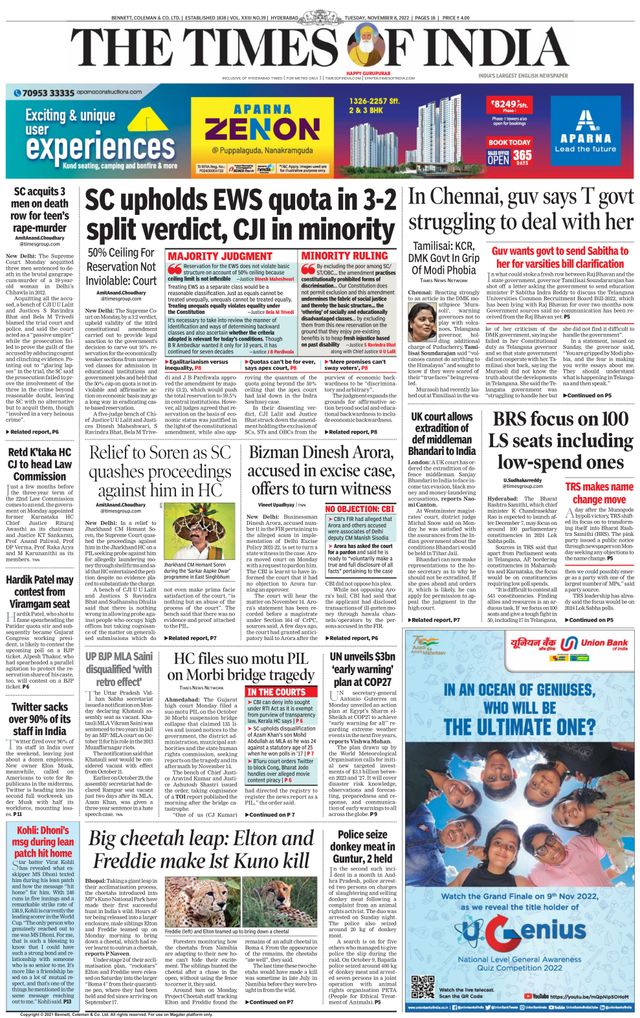 The Times of India Hyderabad