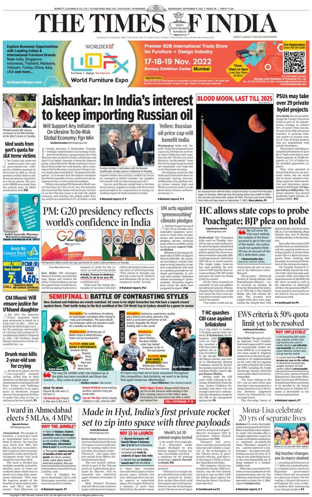 The Times of India Hyderabad