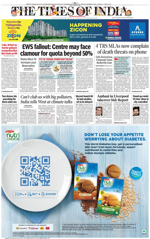 The Times of India Hyderabad