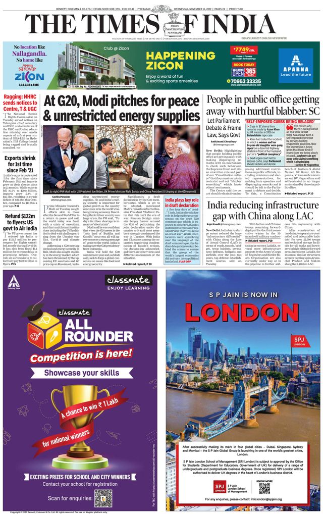 The Times of India Hyderabad