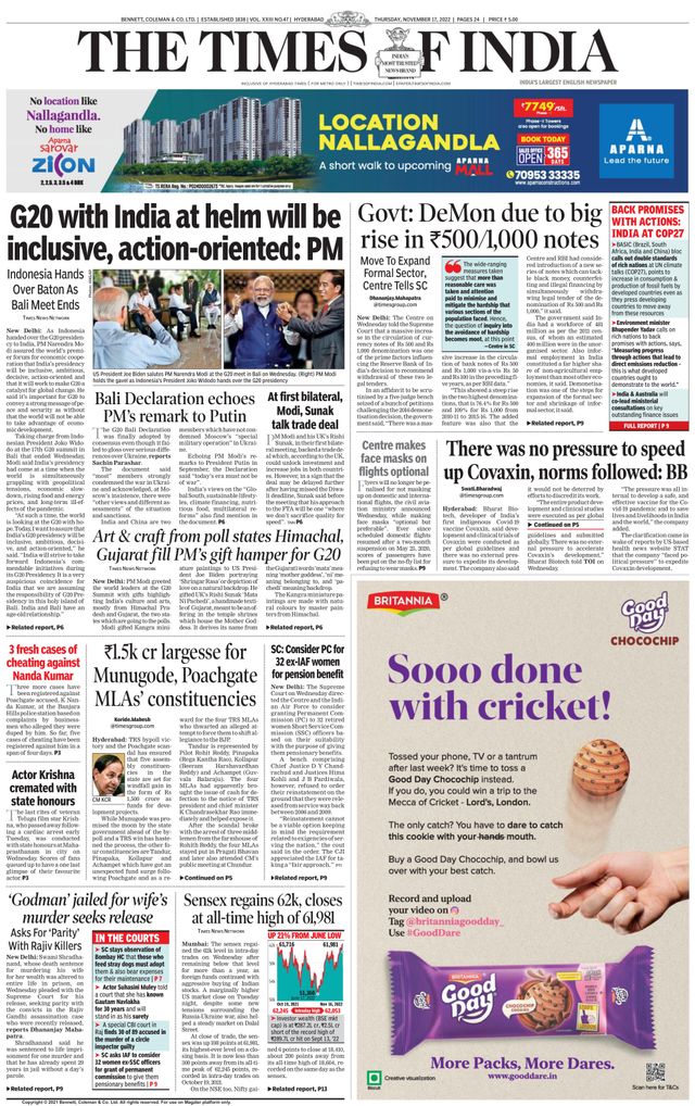 The Times of India Hyderabad