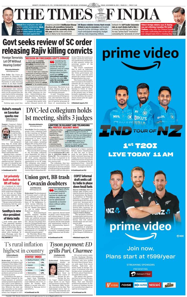 The Times of India Hyderabad