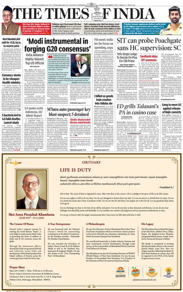 The Times of India Hyderabad
