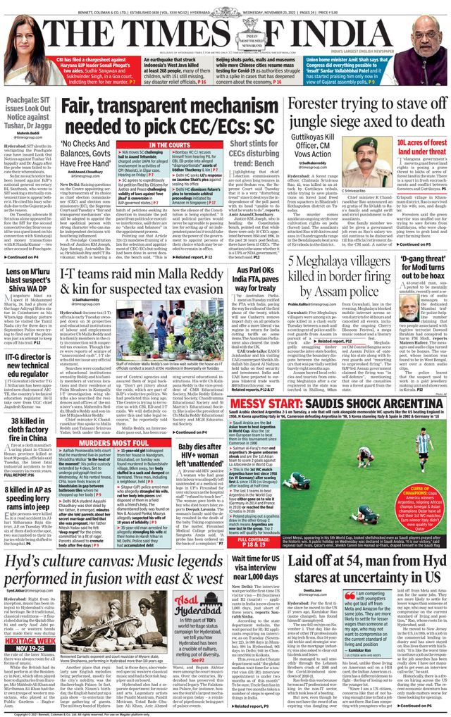 The Times of India Hyderabad