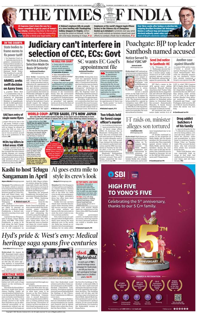 The Times of India Hyderabad