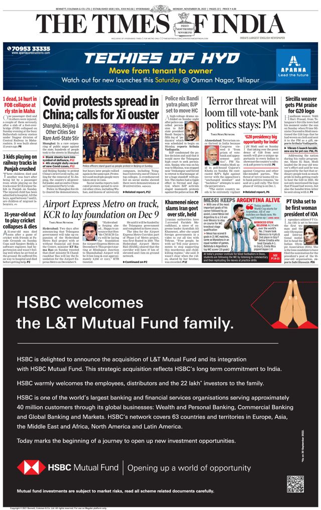 The Times of India Hyderabad