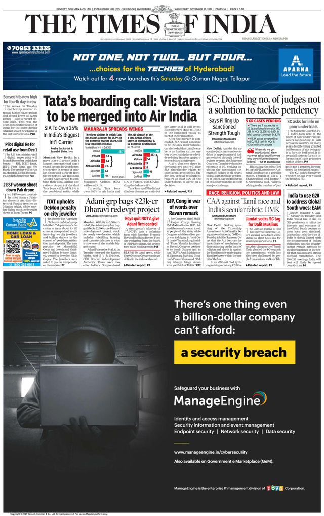 The Times of India Hyderabad