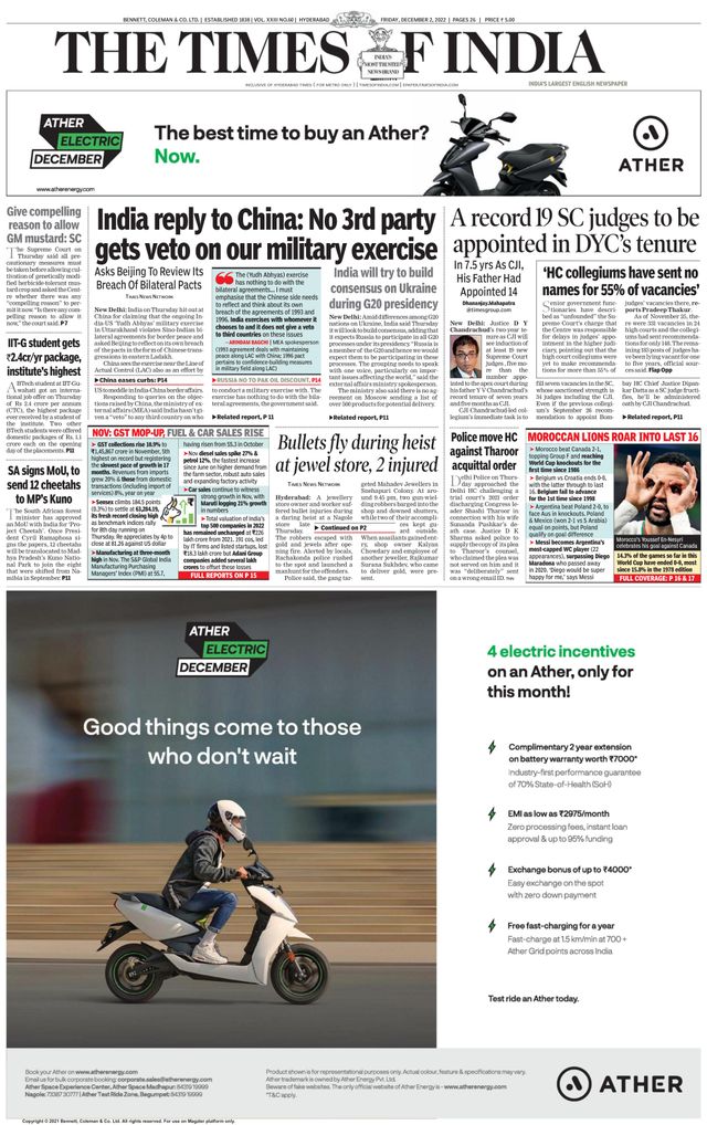 The Times of India Hyderabad